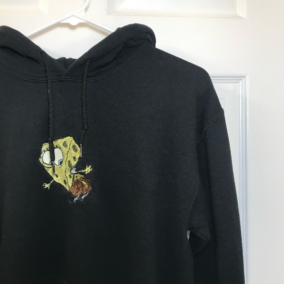 Spongebob Ripped Pants Embroidered Hoodie - Picture 2 of 12